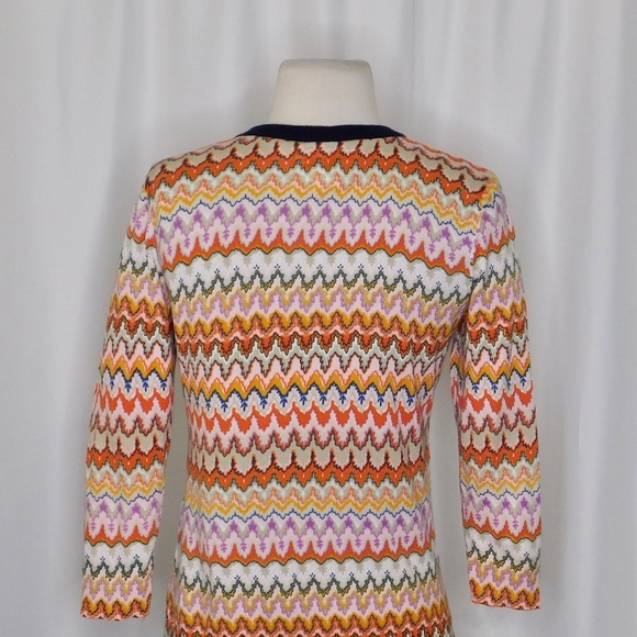 Anthropologie TABITHA Highlighted Frequencies Geometric Cardigan Sweater Medium - Picture 9 of 12